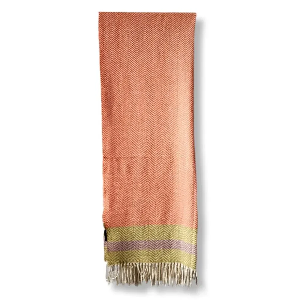 Chloe & Lex Multicolor Chevron Scarf Wrap XL 26.5 x 80 Cozy Boho Scandi NEW Flaw